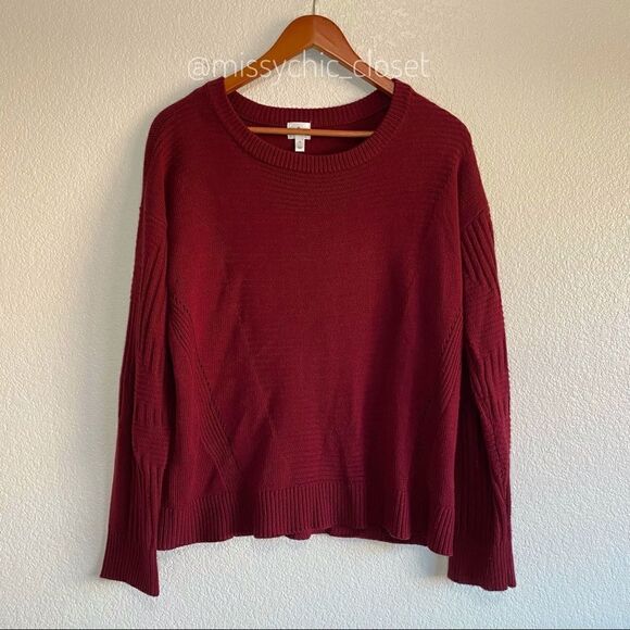 Dress Barn Sweaters - Dressbarn Size Large Maroon Knit Sweater
